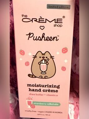 The Crème Shop Pusheen Strawberry Milkshake Moisturizing Hand Crème -NIB limited